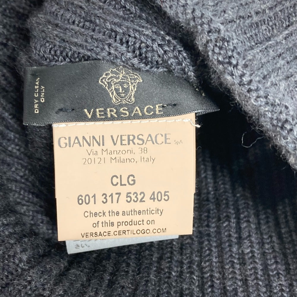 VERSACE ビーニー 帽子 ニット帽 ニットキャップ メデューサ ニット帽 ウール レディース グレー