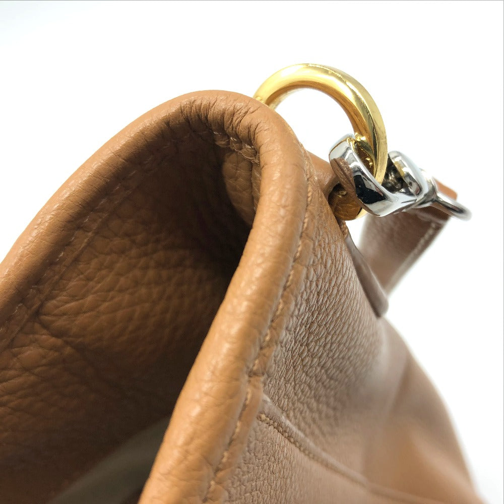 Tory Burch Amanda handbag, shoulder bag, 2-way bag, tote bag, leather, camel brown, for women