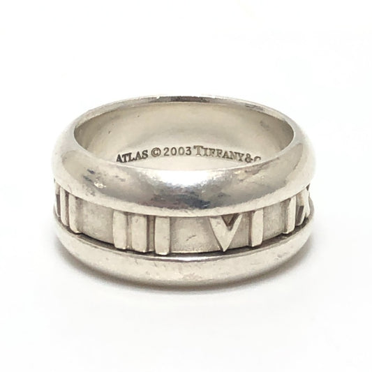 TIFFANY & Co. Atlas 2003 Wide Accessory Jewelry Ring, SV925, Women's Silver