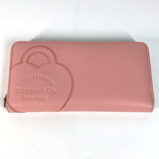 TIFFANY&Co. 72458575 日本限定 リターントゥティファニー ハート ラージ ジップ ウォレット ラウンドファスナー 長財布 レザー レディース ブラッシュピンク ピンク