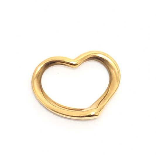TIFFANY&Co. K18 Open Heart Accessory Jewelry Necklace Pendant Top K18 Ladies Gold