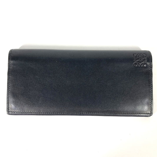 LOEWE Rainbow Anagram Bifold Long Wallet Leather Men's Black