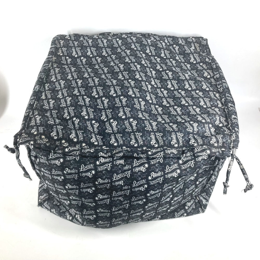 LOEWE Paula's Ibiza パウラズ イビザ ロゴ ピロー 枕 インテリア ビッグ クッション キャンバス ユニセックス ネイビー - brandshop-reference