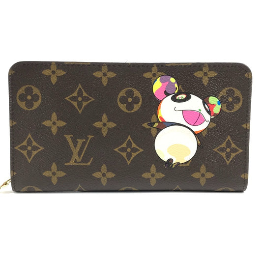 LOUIS VUITTON M61729 モノグラムパンダ 村上隆 ポルトモネジップ ロングウォレット ラウンドファスナー 長財布 モノグラムキャンバス レディース ブラウン
