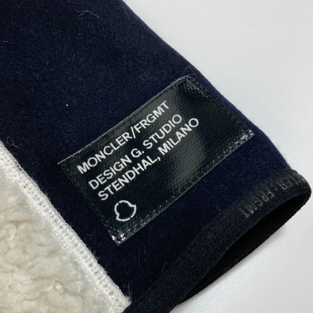 MONCLER 長袖 7 Moncler Frgmt Hiroshi Fujiwara コレクション オフホワイト ロゴ ジップアップ ボア アパレル アウター ジャケット ポリエステル メンズ ホワイト