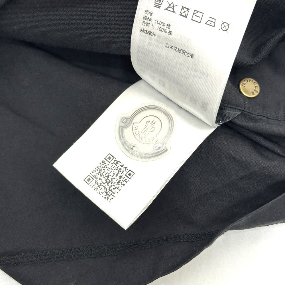 MONCLER C-SCOM-24-35846 Chest pocket Side Button Apparel Short sleeve T-shirt cotton Black Used