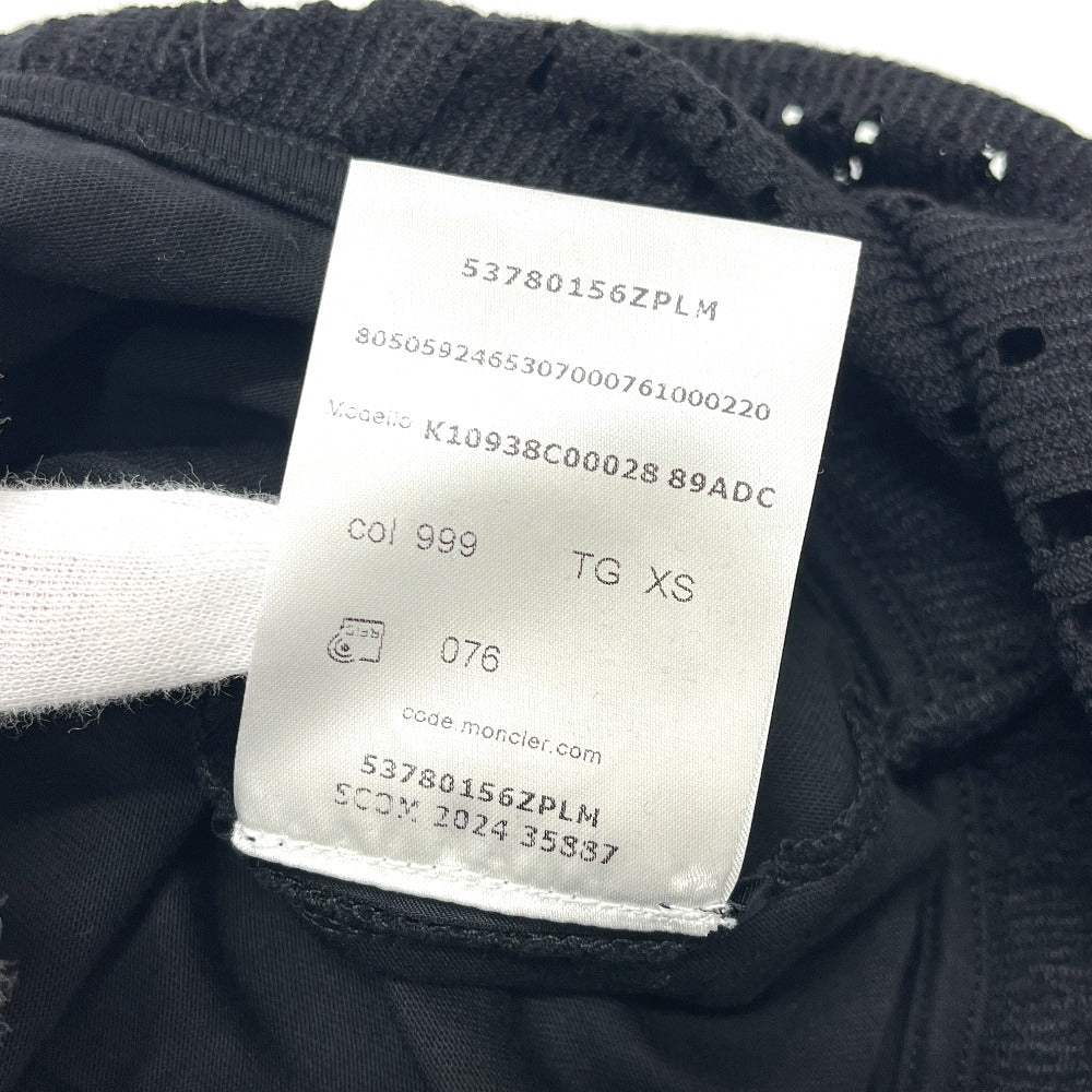 MONCLER K10938C00028 89ADC 25SS Embroidered hemline apparel Short sleeve T-shirt cotton Black Used