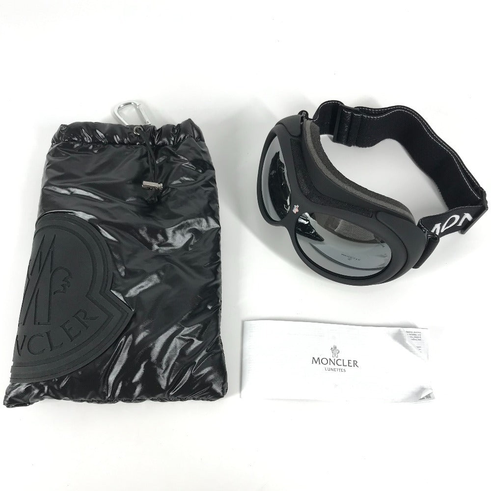 MONCLER めがね メガネ アイウェア 眼鏡 ロゴ ゴーグル スキー スノボー スポーツ サングラス プラスチック ユニセックス ブラック