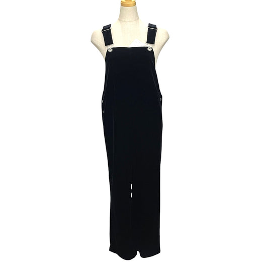 UNITED ARROWS 1526-144-3605 オーバーオール アパレル サロペット ベロア レディース ブラック