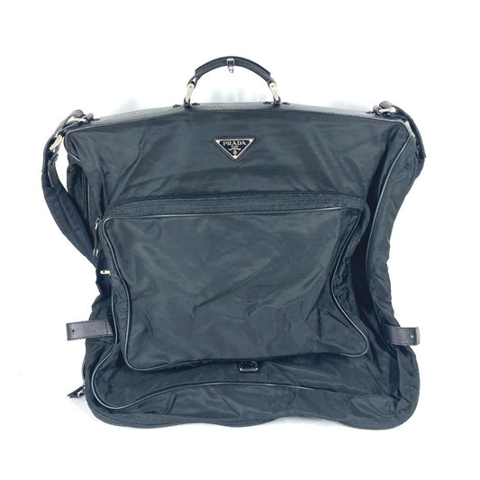 PRADA トライアングルロゴ 三角ロゴ プレート 2WAYバッグ ショルダーバッグ ハンドバッグ 旅行バッグ トラベルバッグ ボストンバッグ ナイロン ユニセックス ブラック