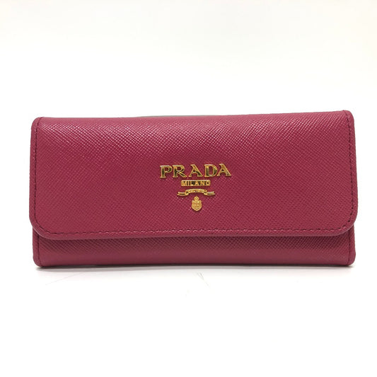 PRADA 1M0223 ロゴ 6連 キーケース サフィアーノレザー レディース ピンク