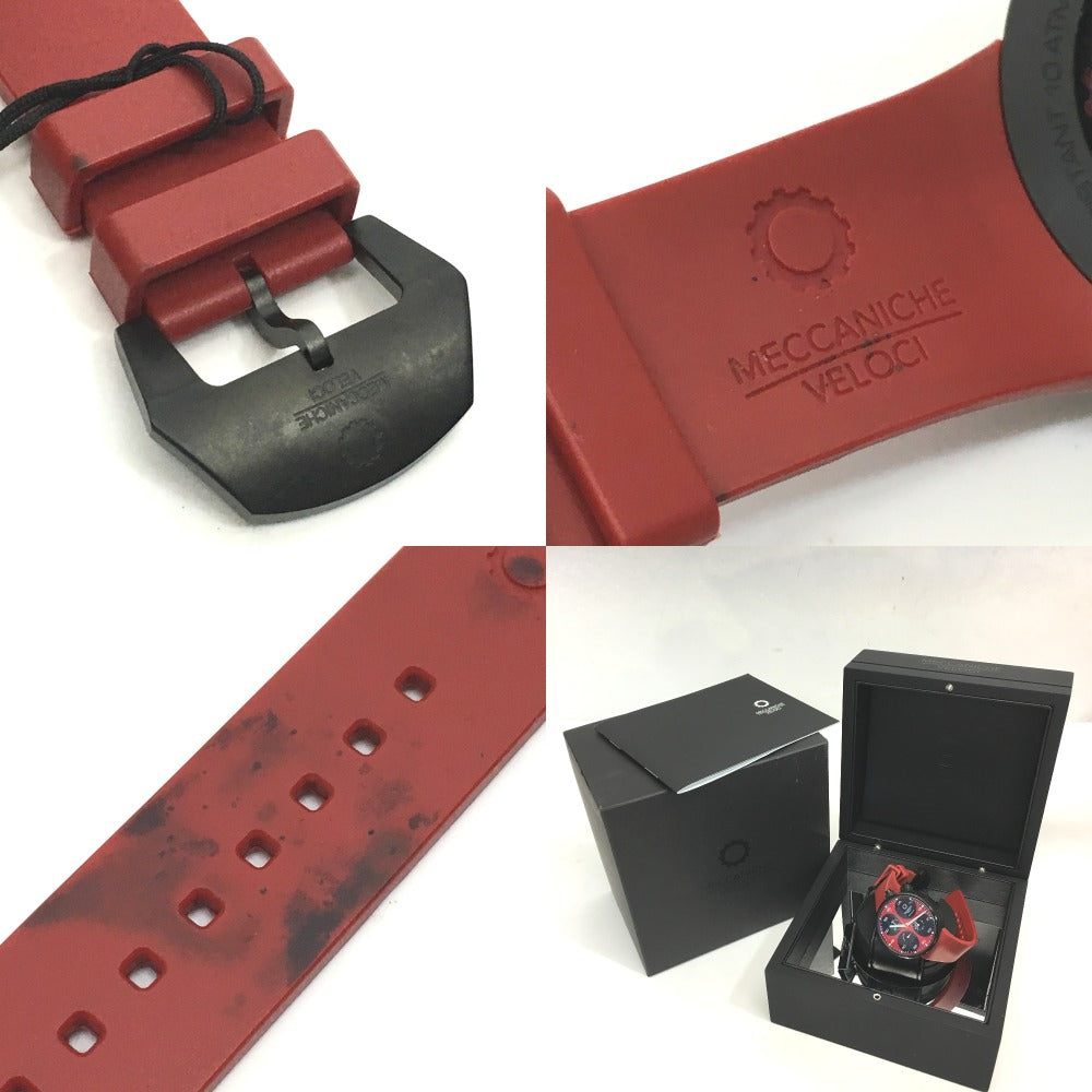 MECCANICHE VELOCI W123K140378017 Evolution 44 Quattrovalvole, Limited Edition of 250 Pieces, Titanium Men's Watch, Red