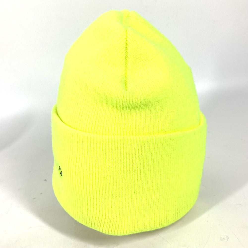 CHROME HEARTS Logo 3-Cross Beanie Hat, Knit Cap, Acrylic, Unisex, Yellow