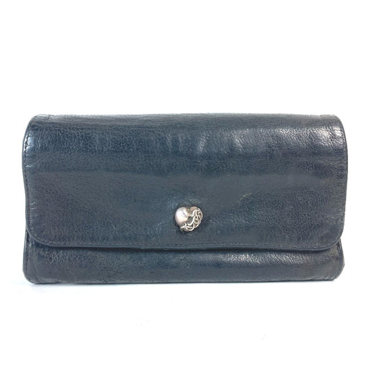 CHROME HEARTS Judy Long Wallet, Flap Leather, Men's, Black
