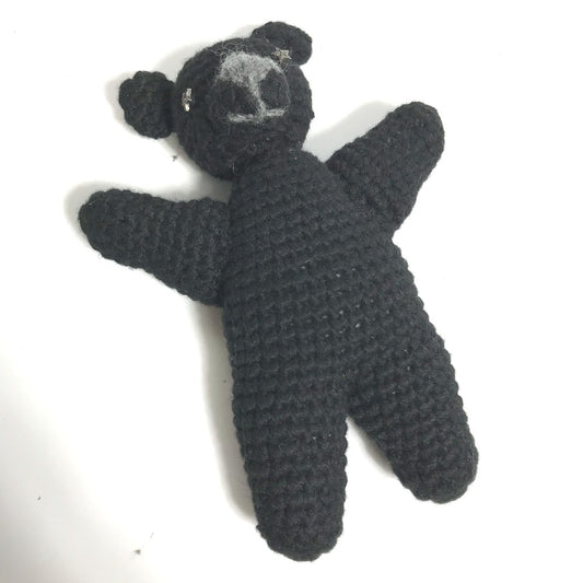 CHROME HEARTS ミニ テディベア 人形 ベア クマ 熊 ぬいぐるみ モヘア メンズ ブラック