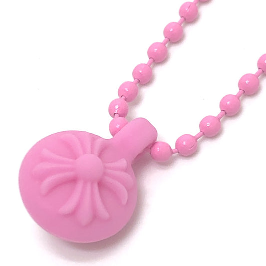 CHROME HEARTS Crossball logo Accessories: Chain Necklace Pendant, Silicone Necklace rubber pink Used