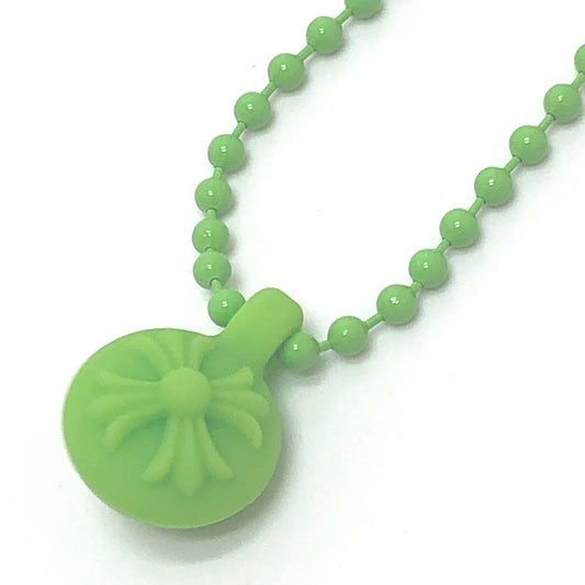 CHROME HEARTS Crossball logo Accessories: Chain Necklace Pendant, Silicone Necklace rubber Green Used