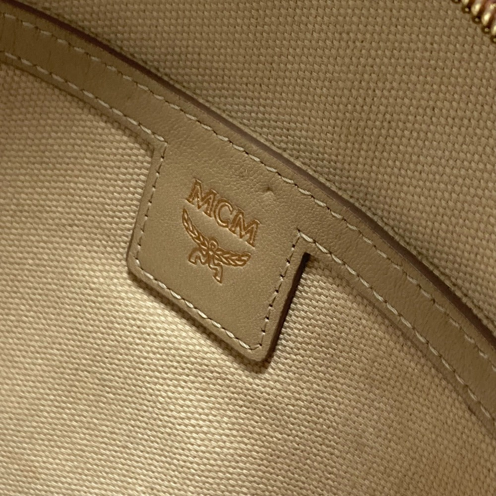 MCM ヴィセトス ロゴ バックパック カバン リュックサック レザー レディース ピンク