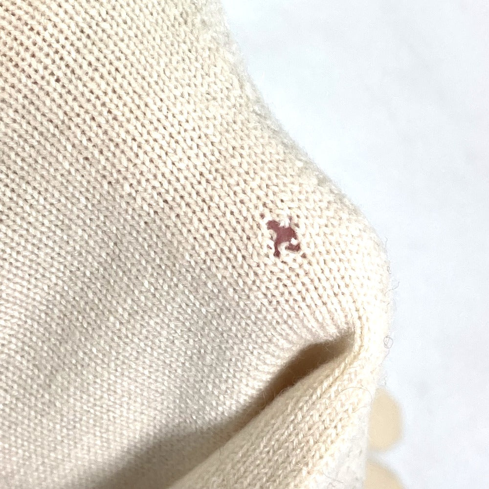 LOUIS VUITTON Logo Gonpoliana Lamé LV Long Cashmere Gloves for Women, Ivory