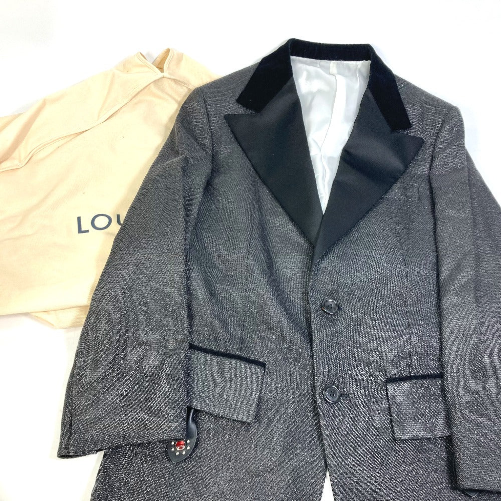 LOUIS VUITTON FLVE98 Slit Sleeve Tuxedo Long Sleeve Outerwear Jacket in Viscose, Women's, Black