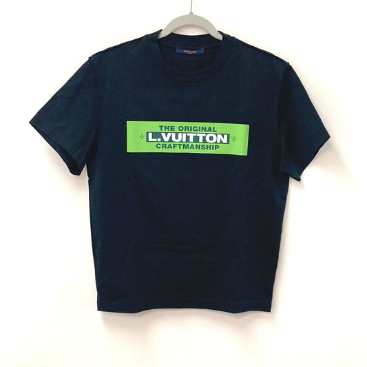 LOUIS VUITTON プリーテッド アパレル トップス RM221 半袖Tシャツ コットン メンズ ブラック