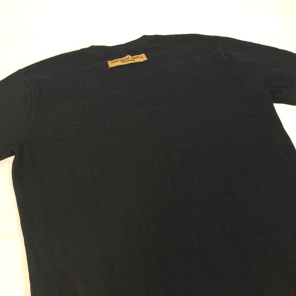 LOUIS VUITTON Virgil Abloh knit letter T-shirt with logo. RM212M. Men's short-sleeved cotton T-shirt in black.