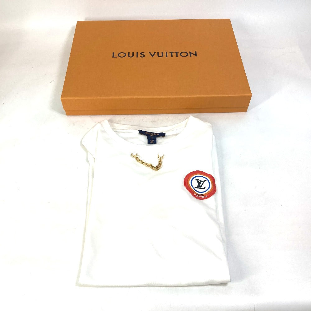 LOUIS VUITTON ワッペン レインボーパッチ アパレル トップス RW222W 半袖Tシャツ コットン レディース ホワイト