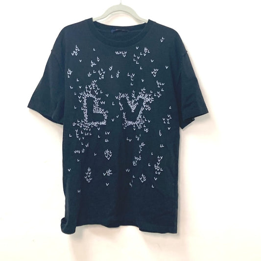 LOUIS VUITTON LVスプレッドエンブロイダリー アパレル トップス RW222M 半袖Tシャツ コットン メンズ ブラック