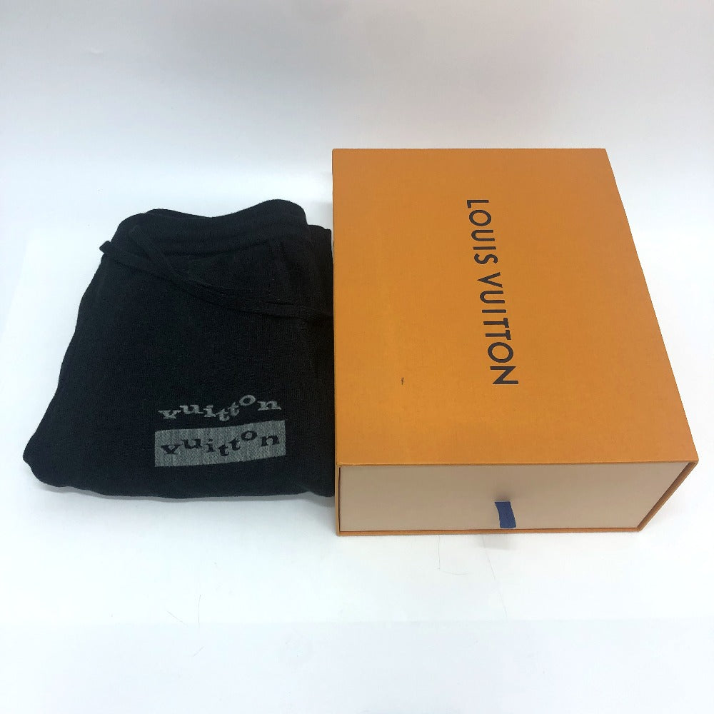 LOUIS VUITTON RM231M ズボン ボトムス ロゴワッペン ニット スウェット パンツ アパレル パンツ ウール メンズ ブラック