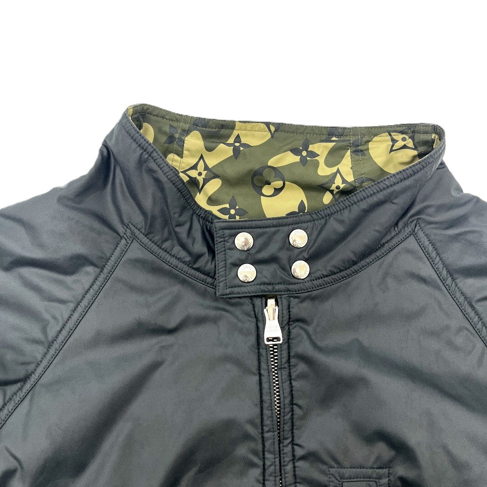 LOUIS VUITTON RM082M Louis Vuitton x Takashi Murakami Monogram Camouflage Apparel Reversible Blouson Jumper Outer Jacket Nylon Men's Khaki