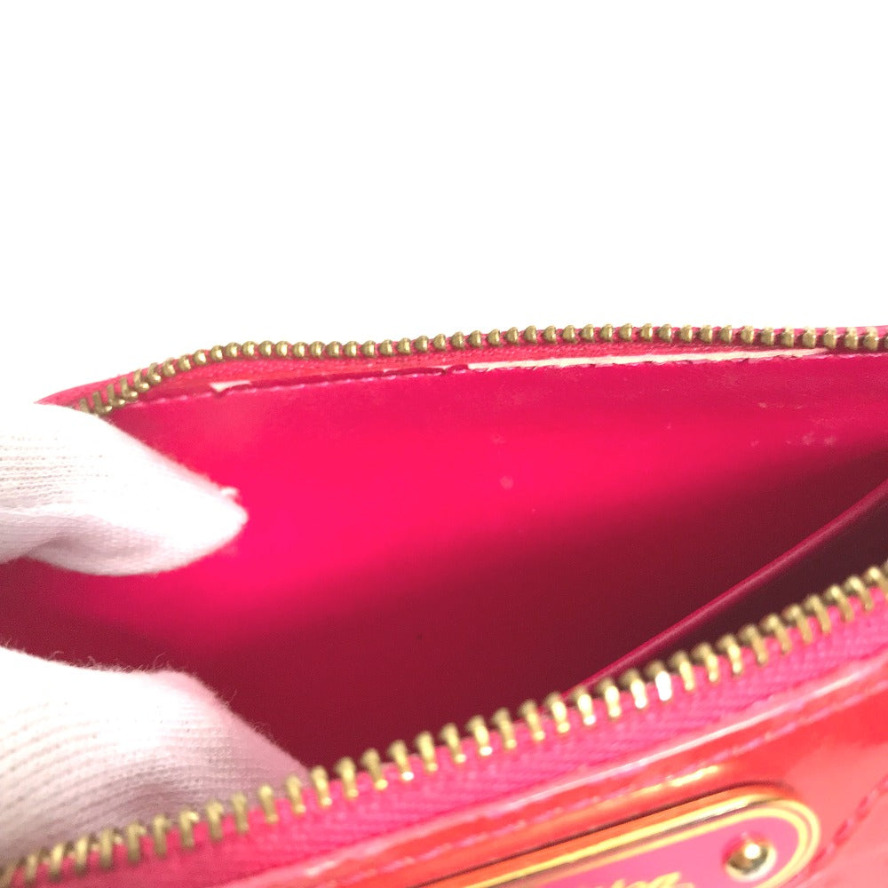 LOUIS VUITTON M93647 Monogram Vernis True Cosmetic Makeup Pouch, Patent Leather, Women's, Rose Pop Pink