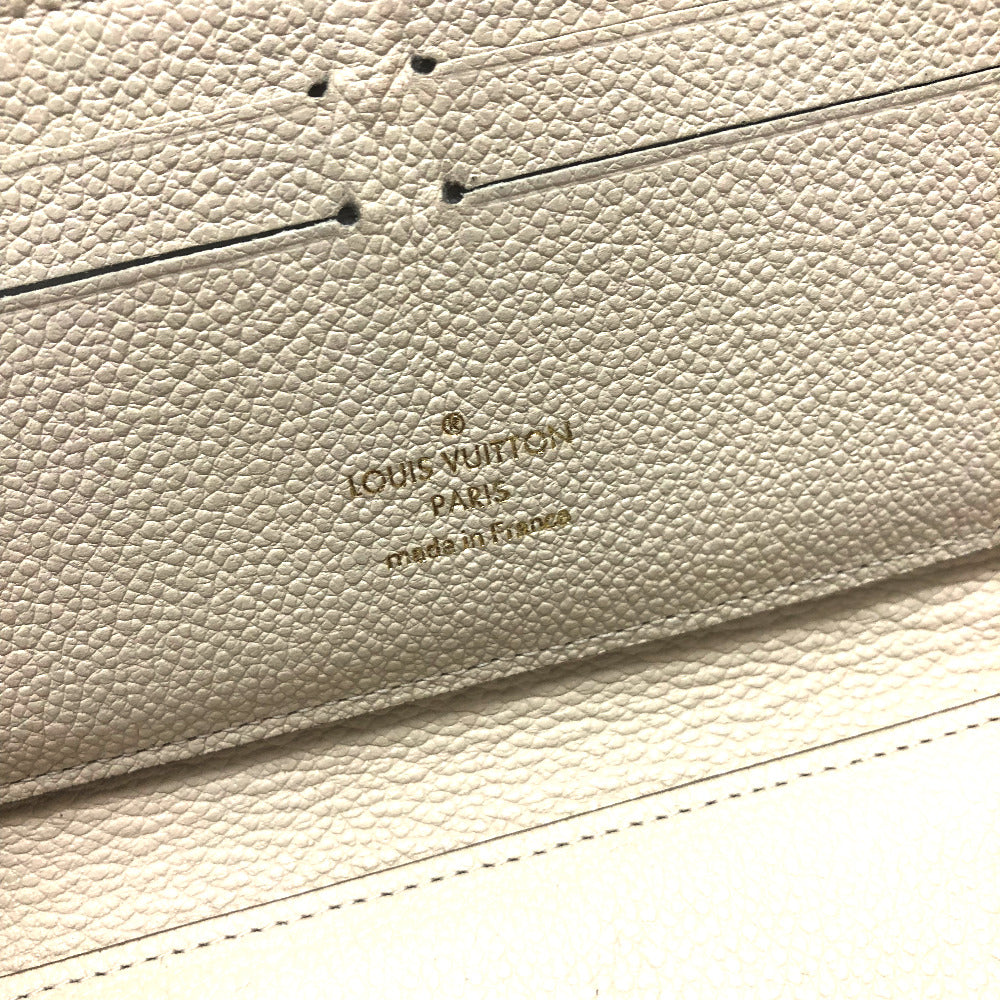 LOUIS VUITTON M93437 Empreinte Portefeuille Secrete Long Zip-Around Wallet in Monogram Empreinte Leather, Women's, Neige/White
