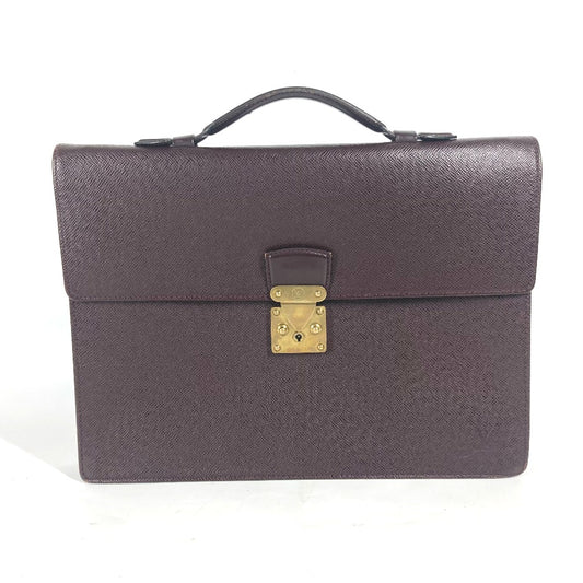 LOUIS VUITTON M30076 タイガ セルヴィエットクラド 書類バッグ カバン ブリーフケース ビジネスバッグ タイガレザー メンズ アカジュー ワインレッド - brandshop-reference