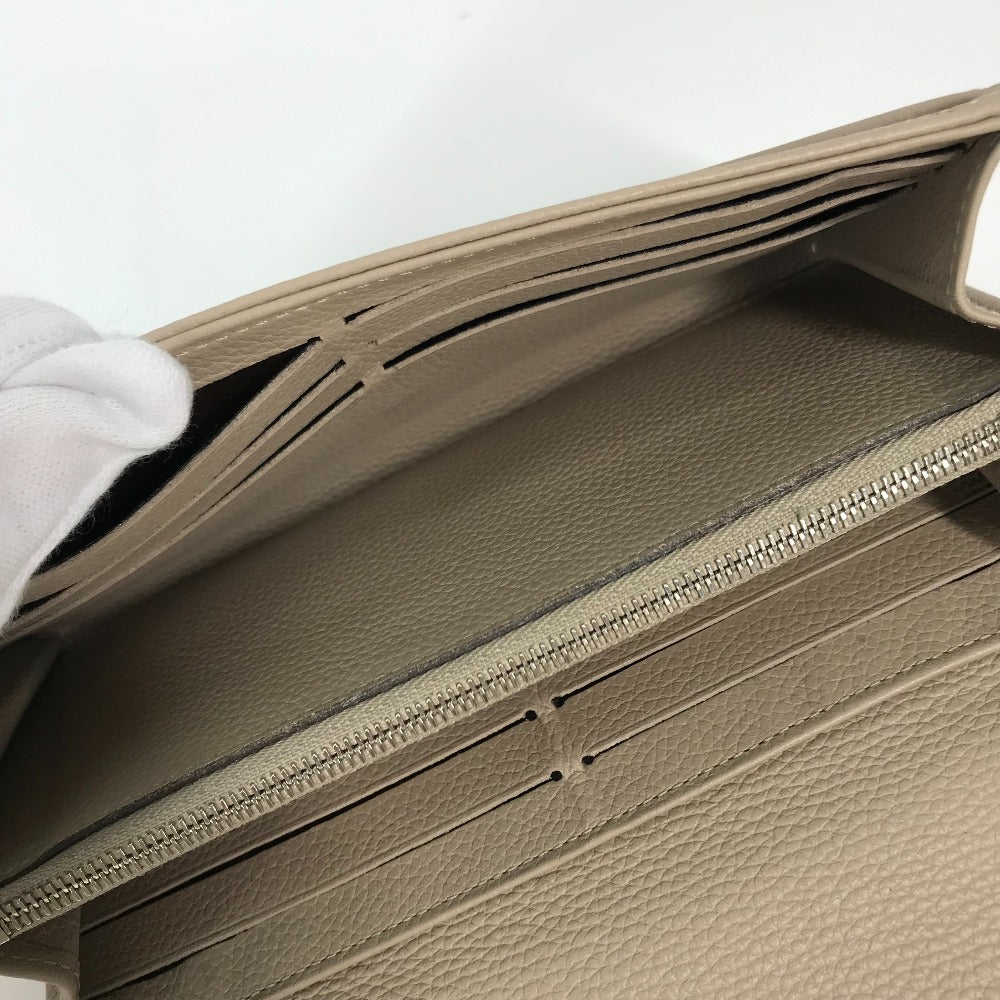 LOUIS VUITTON M60144 モノグラムマヒナ ポルトフォイユ イリス ロングウォレット フラップ 長財布 レザー レディース ガレ ベージュ