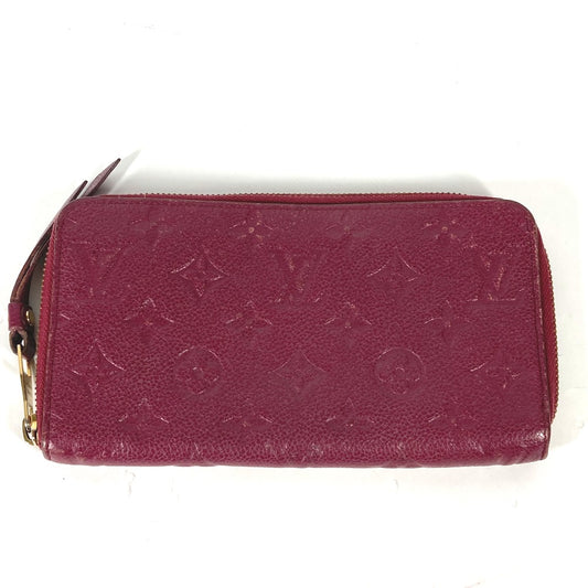 LOUIS VUITTON M60359 モノグラムアンプラント ポルトフォイユ スクレット ロン ロングウォレット ラウンドファスナー 長財布 モノグラムアンプラントレザー レディース オロール レッド