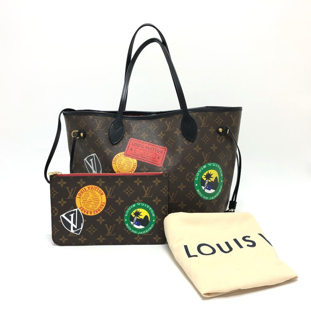 LOUIS VUITTON M42844 ワールドツアー ネヴァーフルMM ポーチ付き カバン トートバッグ バッグ ハンドバック トートバッグ モノグラムマカサーキャンバス レディース ブラウン - brandshop-reference