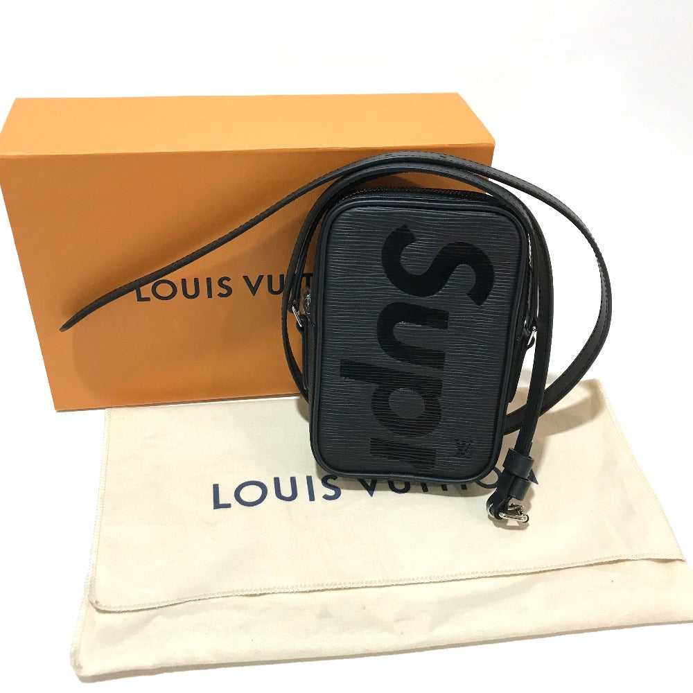 LOUIS VUITTON M54789 Pochette Danube PPM Bag, 2017 Autumn/Winter Supreme Shoulder Bag, Epi Leather, Men's, Noir Black