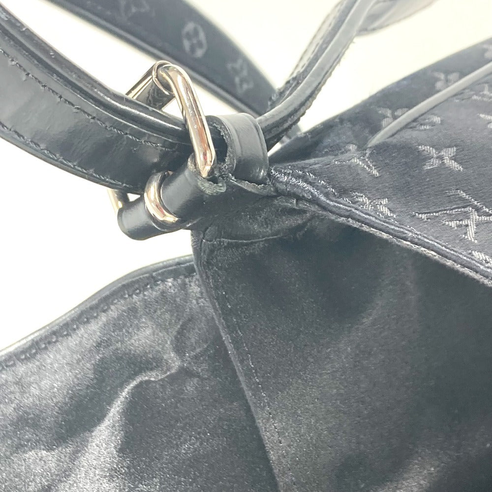 LOUIS VUITTON M92273 モノグラムサテン コント ドゥ フェ ミュゼット 斜め掛け フラップ カバン ポシェット ショルダーバッグ モノグラムサテンキャンバス レディース ブラック