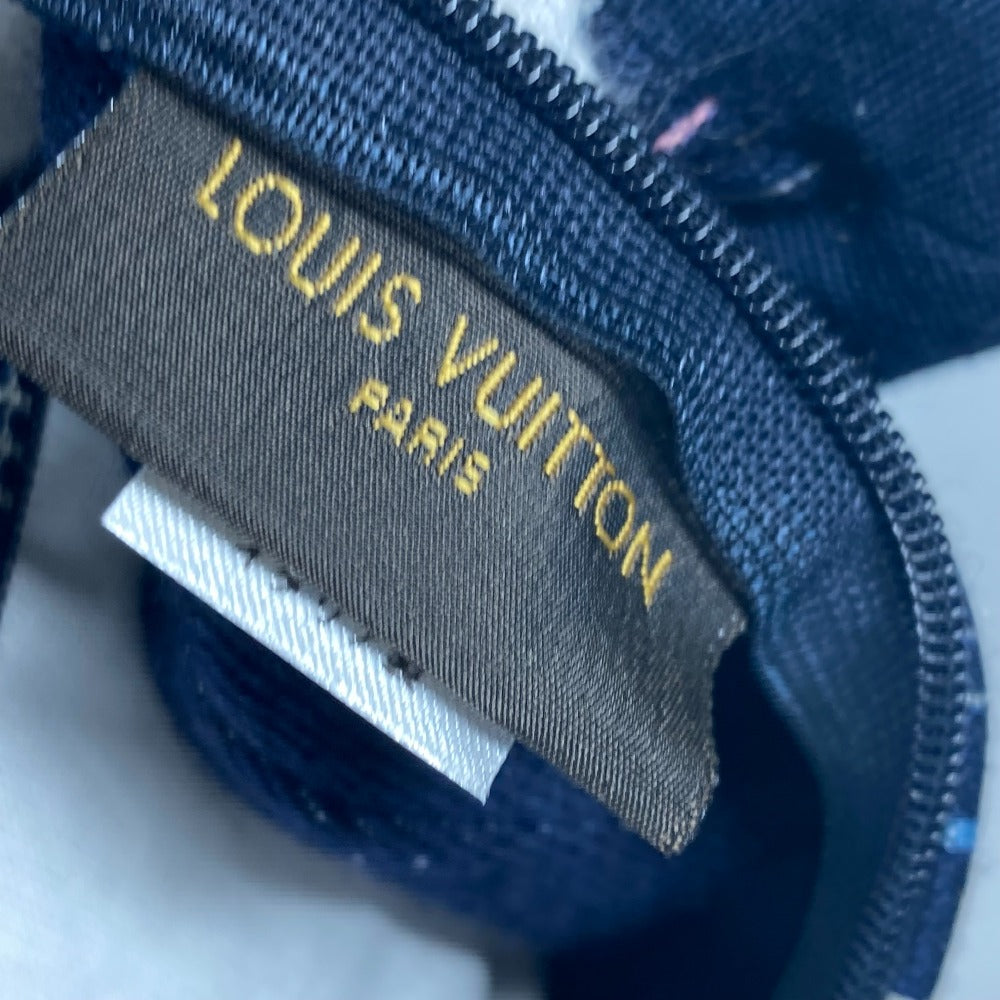LOUIS VUITTON MP2101 モノグラム チェック柄 ピロー 枕 インテリア クッション ウール メンズ ネイビー