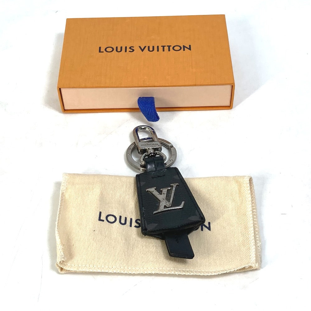 LOUIS VUITTON M63620 Monogram Eclipse Porte-Clés Cloche Bag Charm Keychain Monogram Eclipse Canvas Men's Black