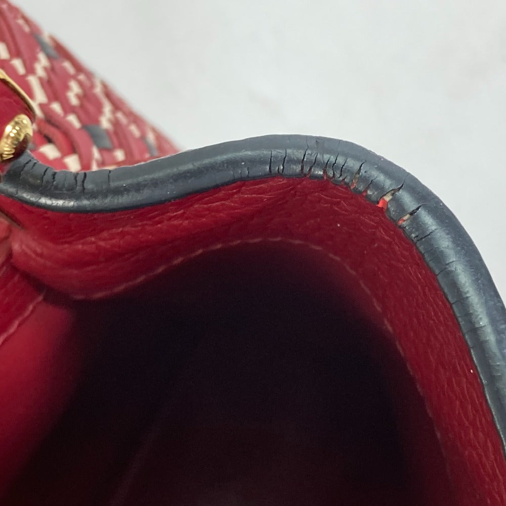 LOUIS VUITTON M42926 プレーティング LVシグネチャー カプシーヌPM 2WAYバッグ カバン ハンドバッグ レザー レディース ルビー レッド