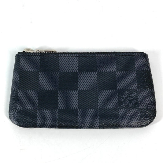 LOUIS VUITTON N60155 ダミエグラフィット カードキーケース ポシェット・クレ 小銭入れ 財布 キーリング付き コインケース ダミエグラフィットキャンバス ユニセックス ブラック