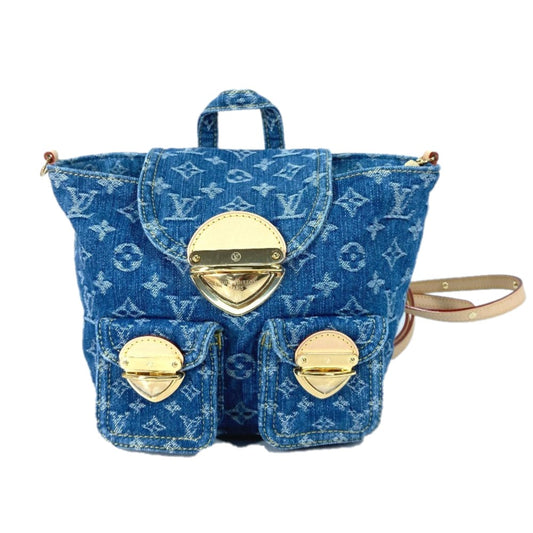 LOUIS VUITTON M46836 新作 LV リミックス ヴェニス カバン バックパック リュックサック モノグラムデニム レディース ブルーデニム ブルー