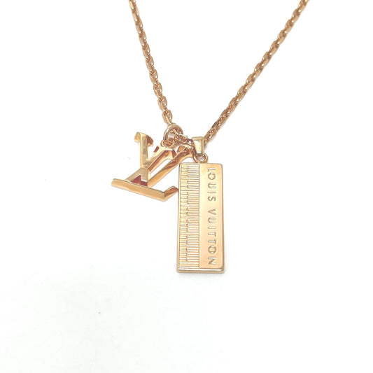LOUIS VUITTON M69461 Fall/Winter 2020 Pendant-DJ Vocabulary Keyboard Chain accessories Necklace Metal Rose Gold Gold Used