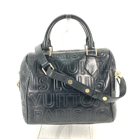 LOUIS VUITTON M95814 2008年限定 モノグラム スピーディ・ミニ20 2WAYバッグ ショルダーバッグ カバン ハンドバッグ レザー レディース ブラック