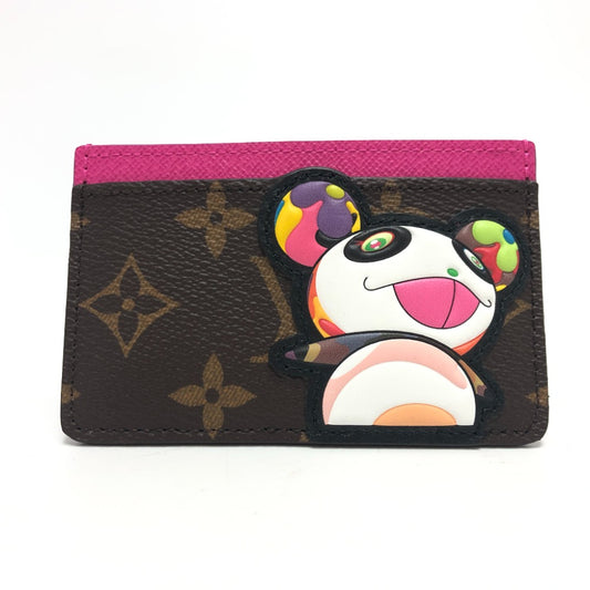 LOUIS VUITTON M13439 LV × TM ポルト カルト・サーンプル 村上隆 パンダ カードケース カードケース モノグラムキャンバス ユニセックス ブラウン