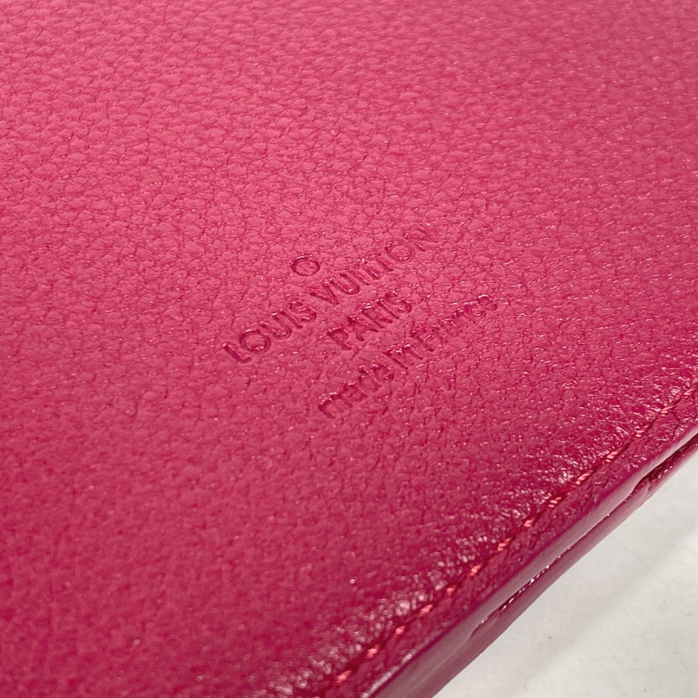 LOUIS VUITTON logo book cover, stationery case, notebook cover, leather, women's, purple