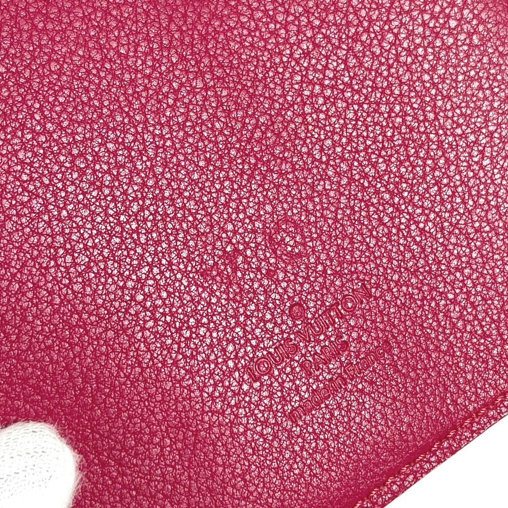LOUIS VUITTON Logo Book Cover, Stationery Case, Notebook Cover, Leather, Unisex, Purple