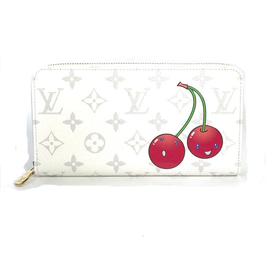 LOUIS VUITTON M14240 村上隆コラボ モノグラム LV × TM ジッピー・ウォレット ロングウォレット ラウンドファスナー 長財布 モノグラムキャンバス ユニセックス ホワイト