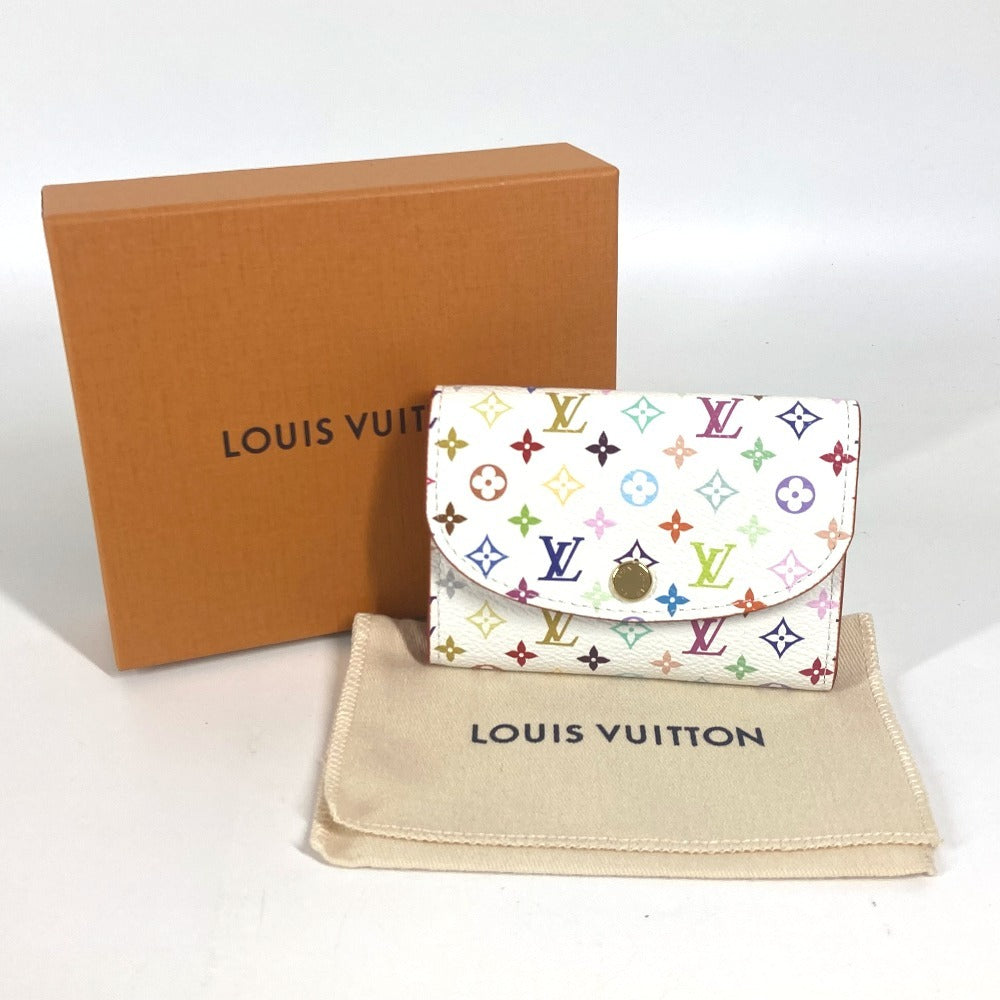 LOUIS VUITTON M13399 モノグラムマルチカラー LV × TM ポルトモネ・ロザリ 村上隆 コンパクトウォレット 2つ折り財布 モノグラムマルチカラーキャンバス レディース ホワイト
